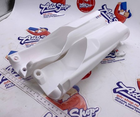 ADVS Fork Protector White защита вилки увеличенная (белый) KTM EXC EXCF TPI 17- 23 / SX SXF 15-22