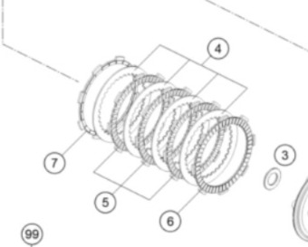 KTM LINING DISK INSIDE Фрикционный диск сцепления внутренний  125/200 Duke/RC /11-> ( 90132111000 )