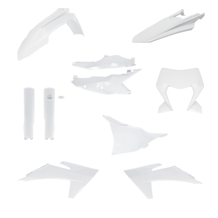 ACERBIS FULL PLASTIC KIT KTM WHITE полный комплект пластика (белый) 150-500 EXC/EXCF 24-25 //  0026809.030