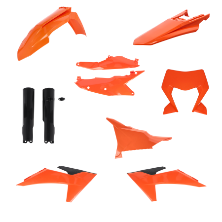 ACERBIS FULL PLASTIC KIT KTM OR/BLK полный комплект пластика (оранжевый-черный) 150-500 EXC/EXCF 24-25 // 0026809.553.025