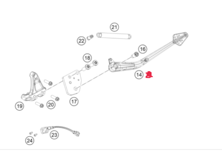 KTM Side stand with magnet Боковой упор ( подставка)  1290 Super Adventure S  22-24 ( 61903023133C1 )