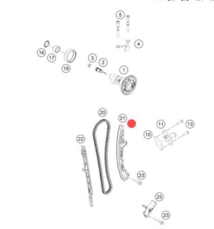 KTM Slide rail ( 79536002100 )