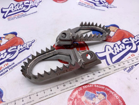Ti-Rex Подножки нержавейка НАЗАД 5 мм на на KTM до 17г, Beta до 19г, Rieju (старый GASGAS) 20-24гг // TRX-01-SS-0005-003
