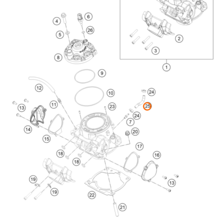 KTM tube 3,2x9.0 L=75mm патрубок датчика давления TPI ( 61041095075 )