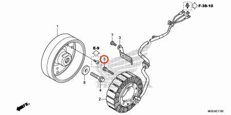 HONDA болт, м6*38 Honda XRV750 XL1000 (90116375000)