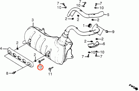 HONDA болт фланец 8X32  (957010803207)