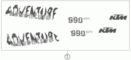 КТМ графика кит ( комплект наклеек ) КТМ990A Black ( 60108099100 )