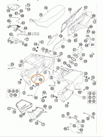 KTM THERMAL PROTECT. FOIL TANK 07 Термоизоляция бака 950 990А 03-13 ( 60007095100 )