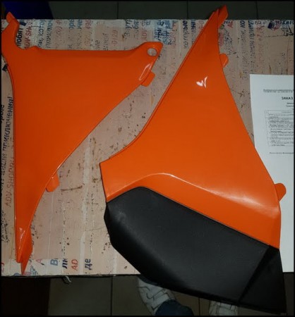 UFO крышки арбокса левая + правая ORANGE ( EXC 12-13 ) ( KT04026-127 )