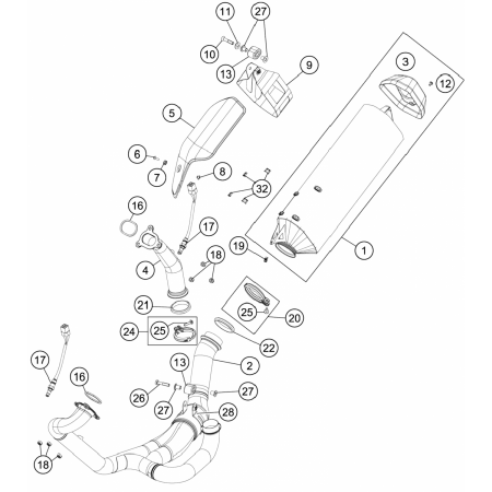 KTM LAMBDA SENSOR Лямбда датчик 690 Duke-R 07-18 / 1190 14-16 / 1290 14-20  ( 75041090100 / 75041090000 )